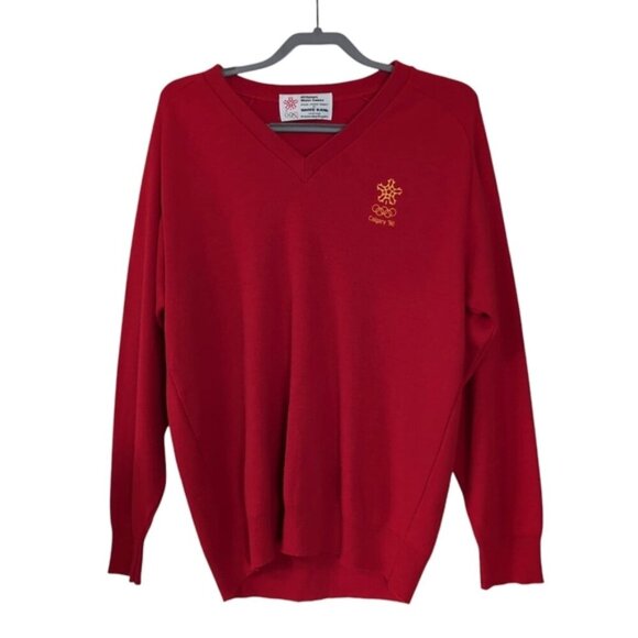Olympic Games Rare Merch Memorabilia Calgary '88 Winter Sweater L - Picture 1 of 7